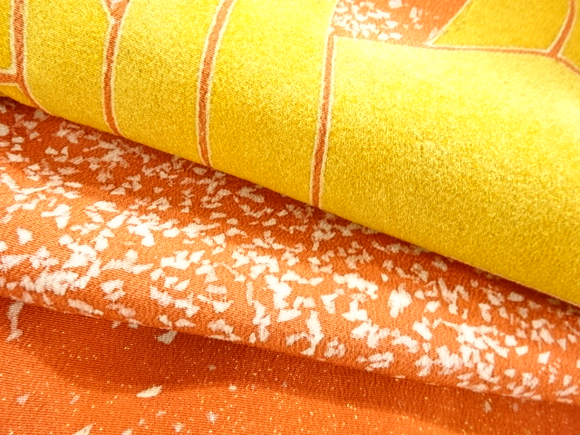  大正ロマン　錦紗折鶴模様三つ紋舞妓衣装引きずり(比翼付き)